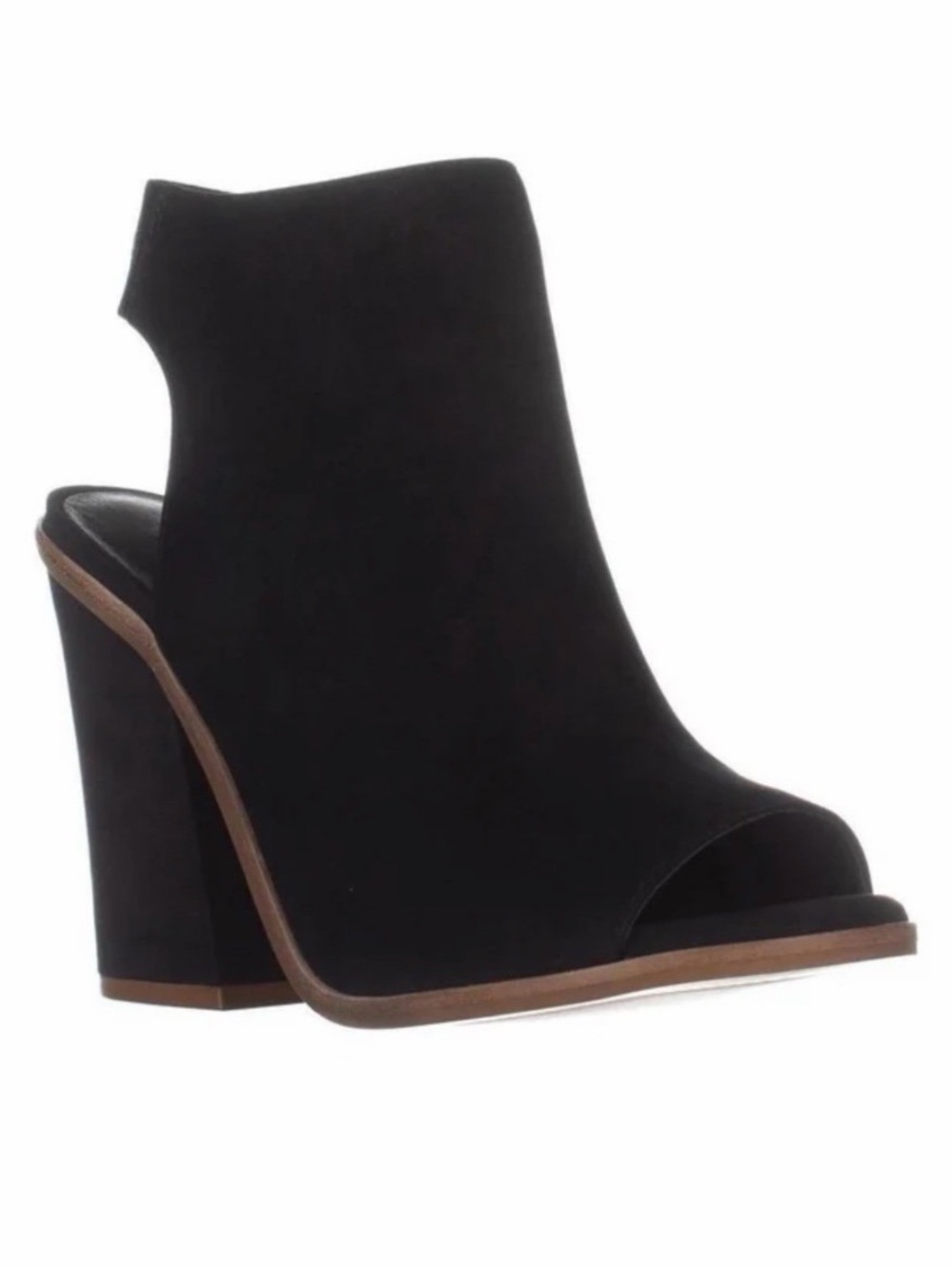 Steve Madden Black Open-Toe Block Heel Mule